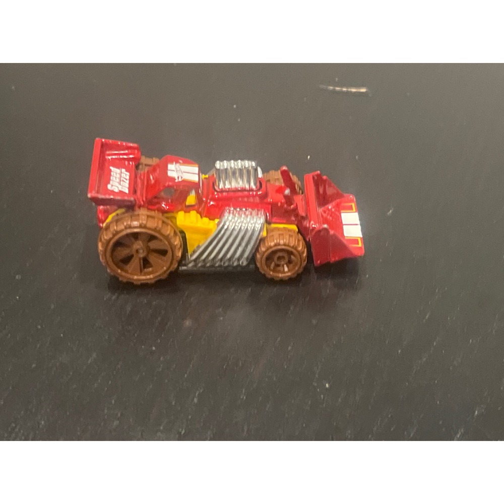 Hot Wheels Speed Dozer Red Yellow 2013 Mattel BJF58 Diecast Bulldozer Truck - Picture 3 of 5